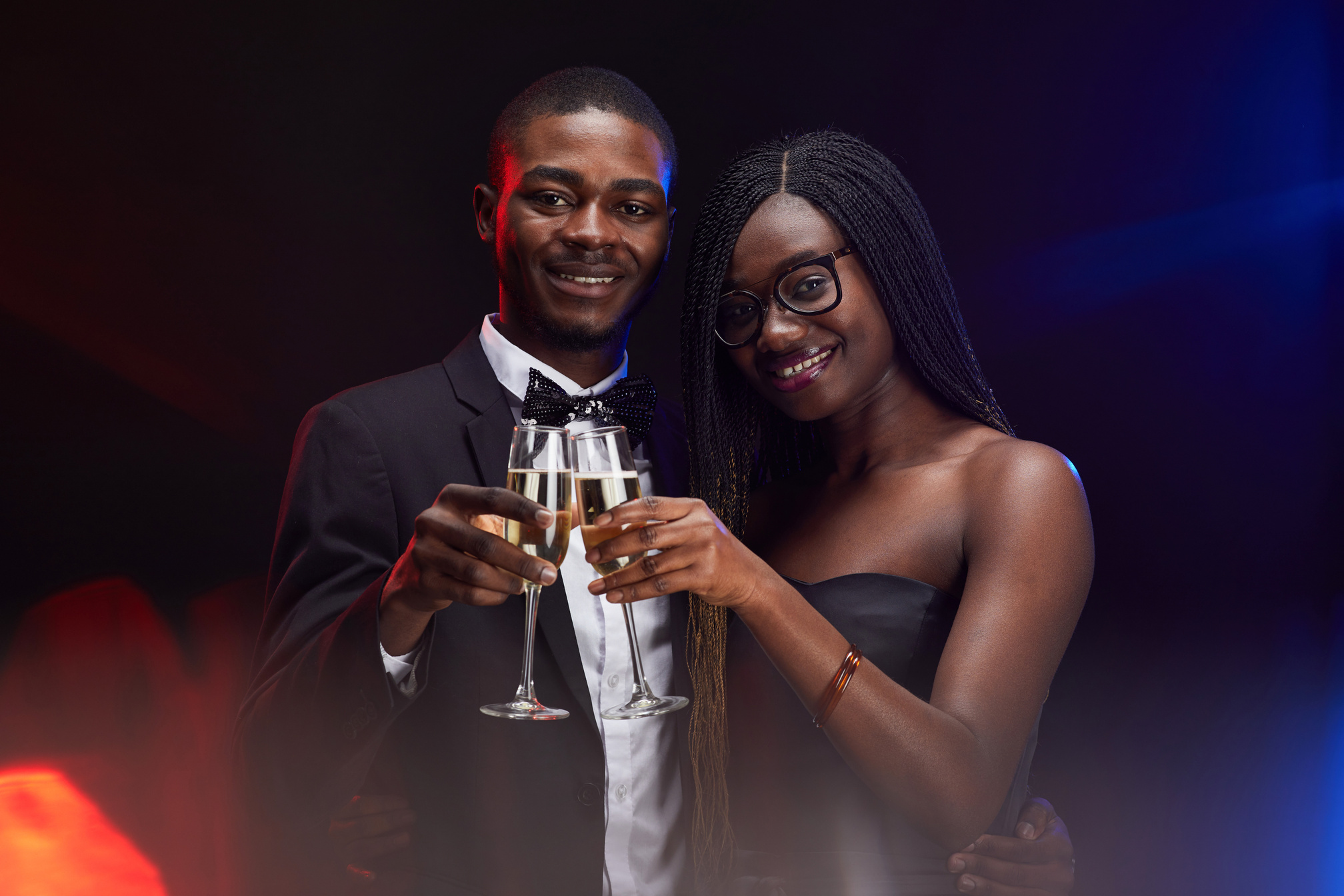 Portrait of Elegant African-American Couple at Party