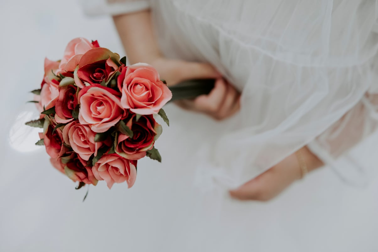 Bride Holding Bridal Bouquet